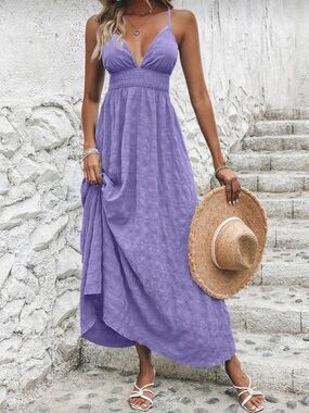 SHEIN Lavender Spaghetti Strap Maxi Dress